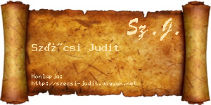Szécsi Judit névjegykártya